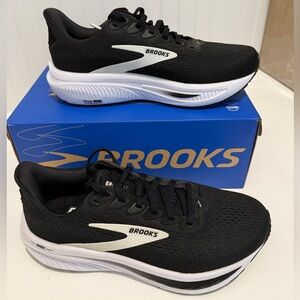 Brooks Black and White Athletic Sneakers